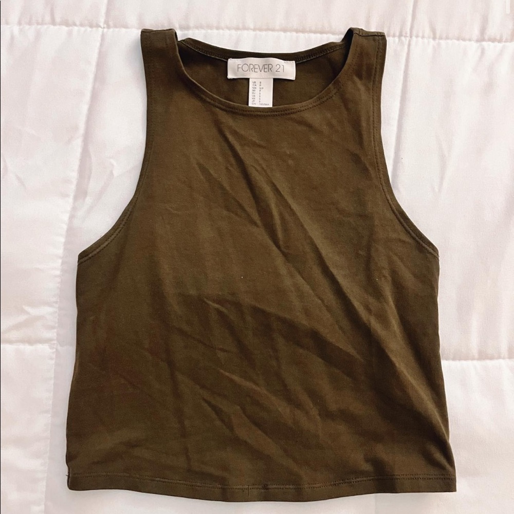 Hunter Green Cropped Top